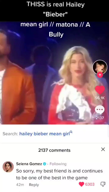 Hailey Bieber Mean Girl Controversy