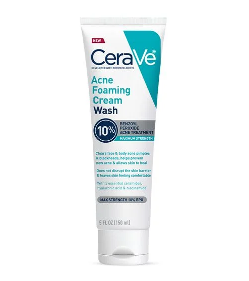 Acne Foaming Cream Wash with Benzoyl Peroxide 10%