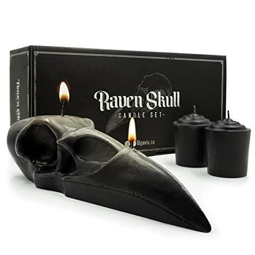 GAVIA Black Skull Candle