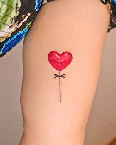 Heart Lollipop Tattoo