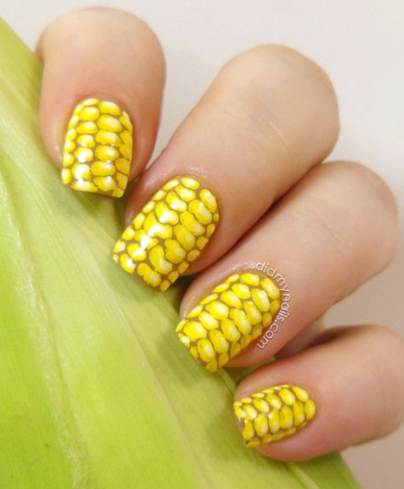 Colored Corn Holiday Nails