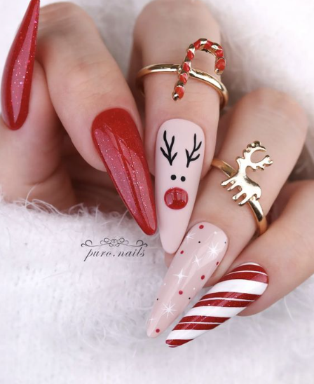 Reindeer Nails for Christmas
