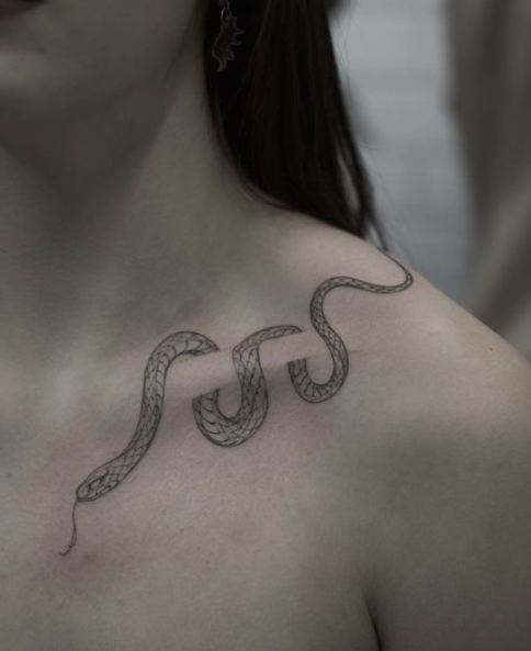 Dramatic Snake Tattoo