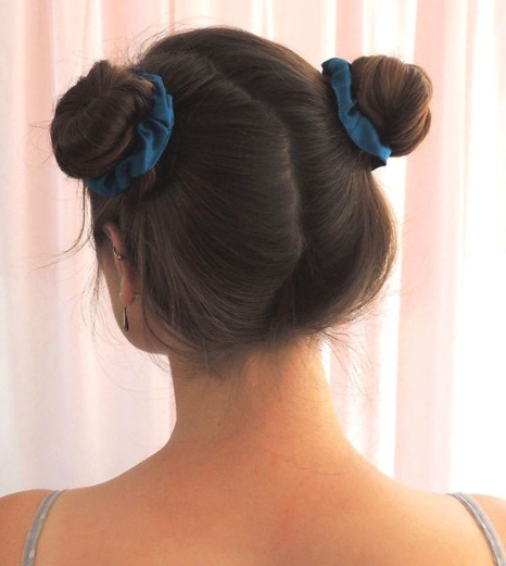 Space bun with Scrunchies